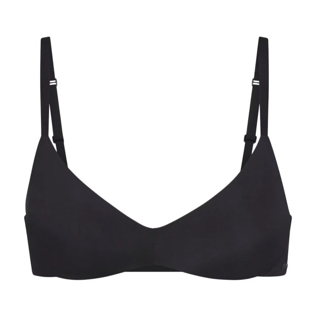 Skims Wireless Form Push Up Plunge Bra Onyx Black BR-PUS-10681W 34A